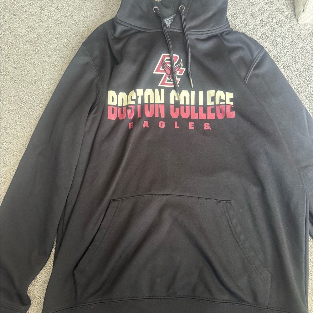 Colosseum Black and Red Boston College Sweater
